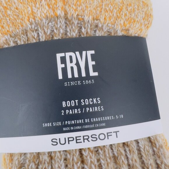 FRYE Women's Supersoft Boot Socks 2 Pairs Gold/Brown/Wine Shoe Size 5-10 NWT - Picture 4 of 6